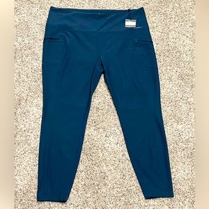 NWT Eddie Bauer women’s 2x trail tights leggings high rise indigo blue